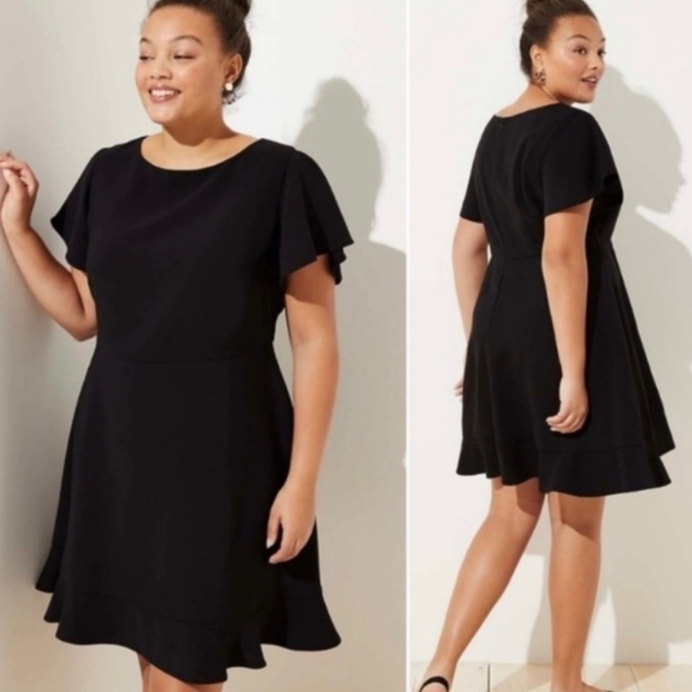 LOFT Flutter Flounce Flounce Dress NWT